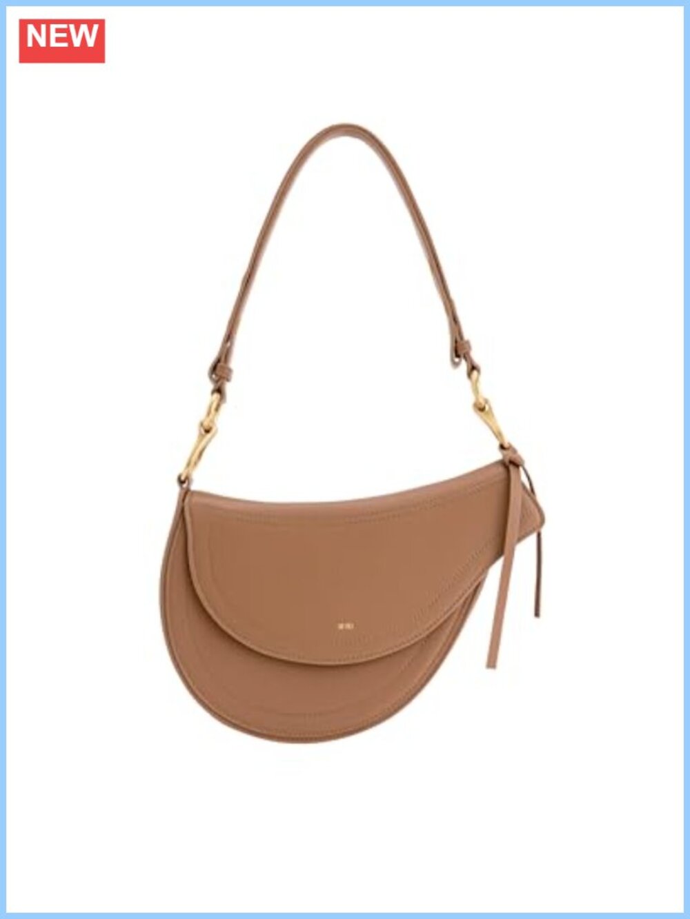 Vegan Leather Crossbody Bag Detachable Strap Magnet Closure